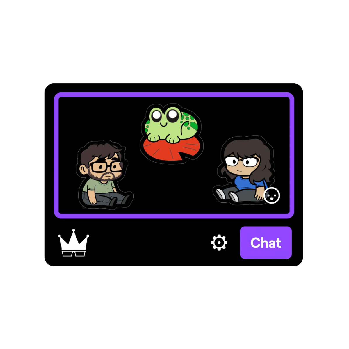 Chat Box with Emotes Shaker Keychain