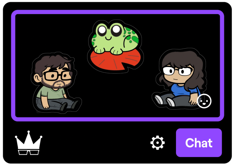 Chat Box with Emotes Shaker Keychain