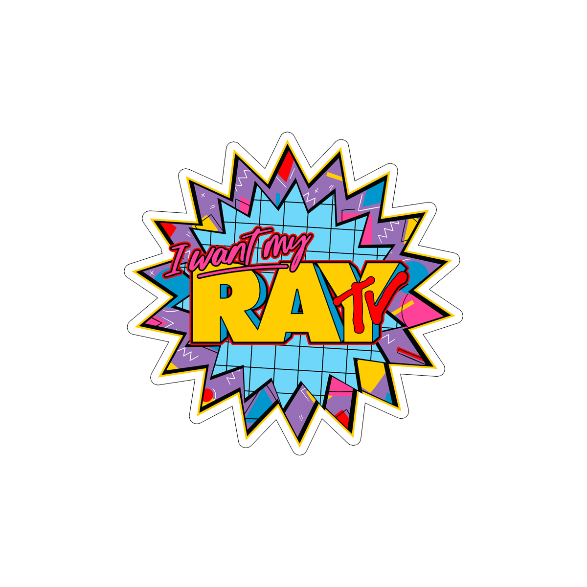 I Want My RayTV Sticker