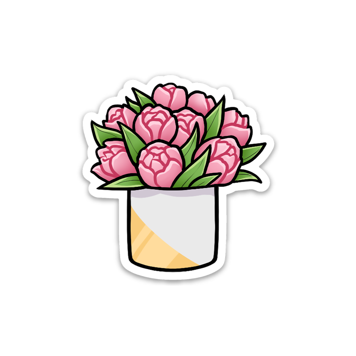Pink Tulips Sticker