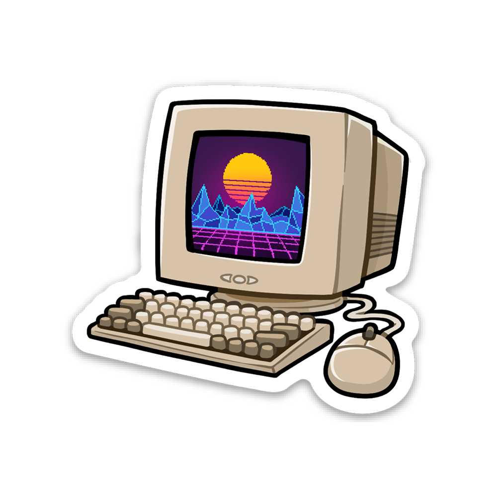 🐝 Retro PC Sticker