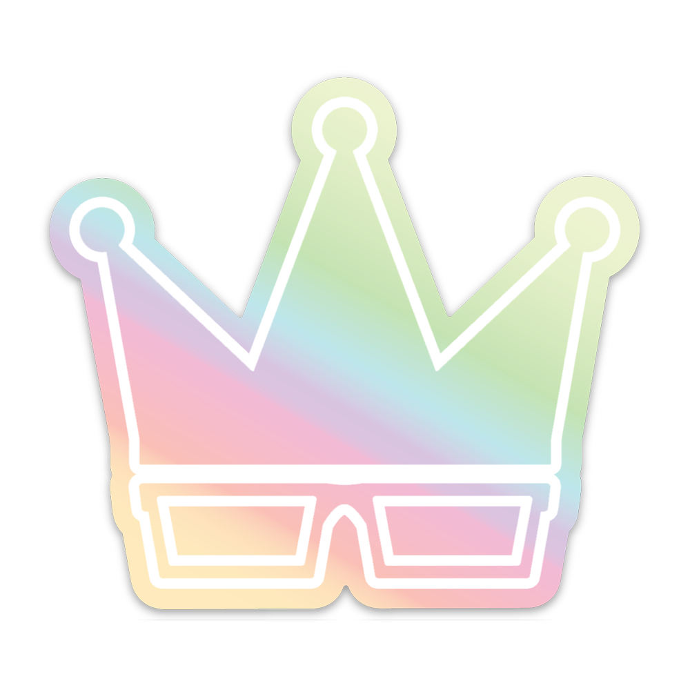 Crown Logo Holographic Sticker