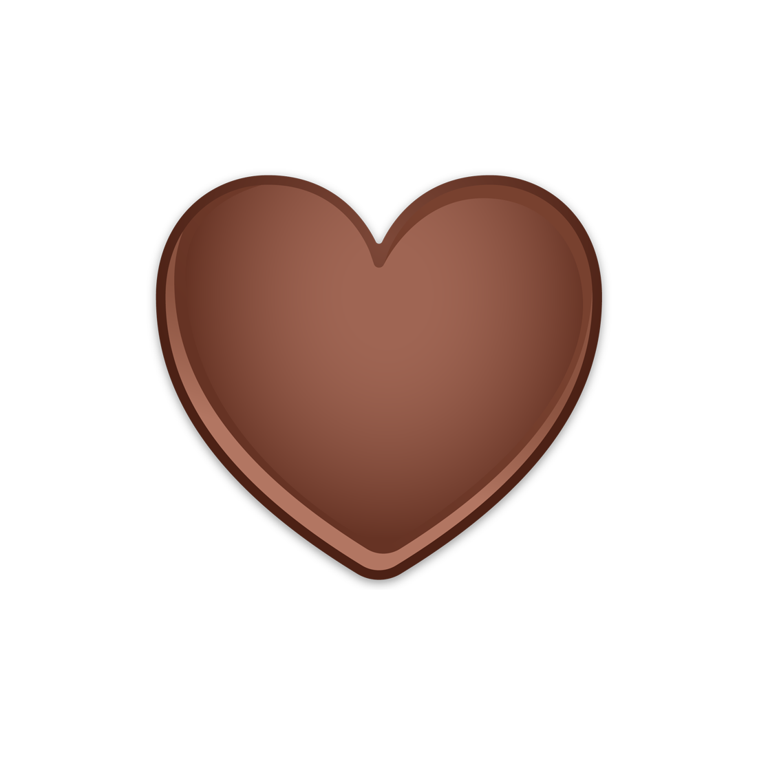Brown Heart Sticker