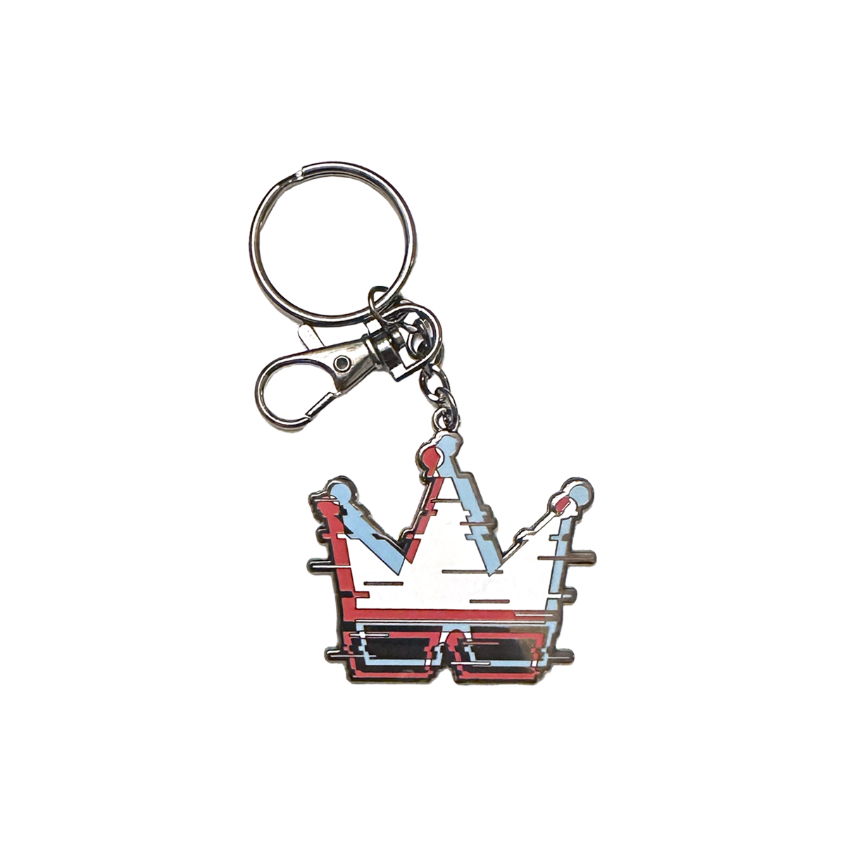 Glitch Crown Enamel Keychain