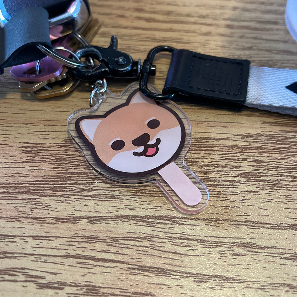 Shiba Inu Ice Cream Pops Keychain
