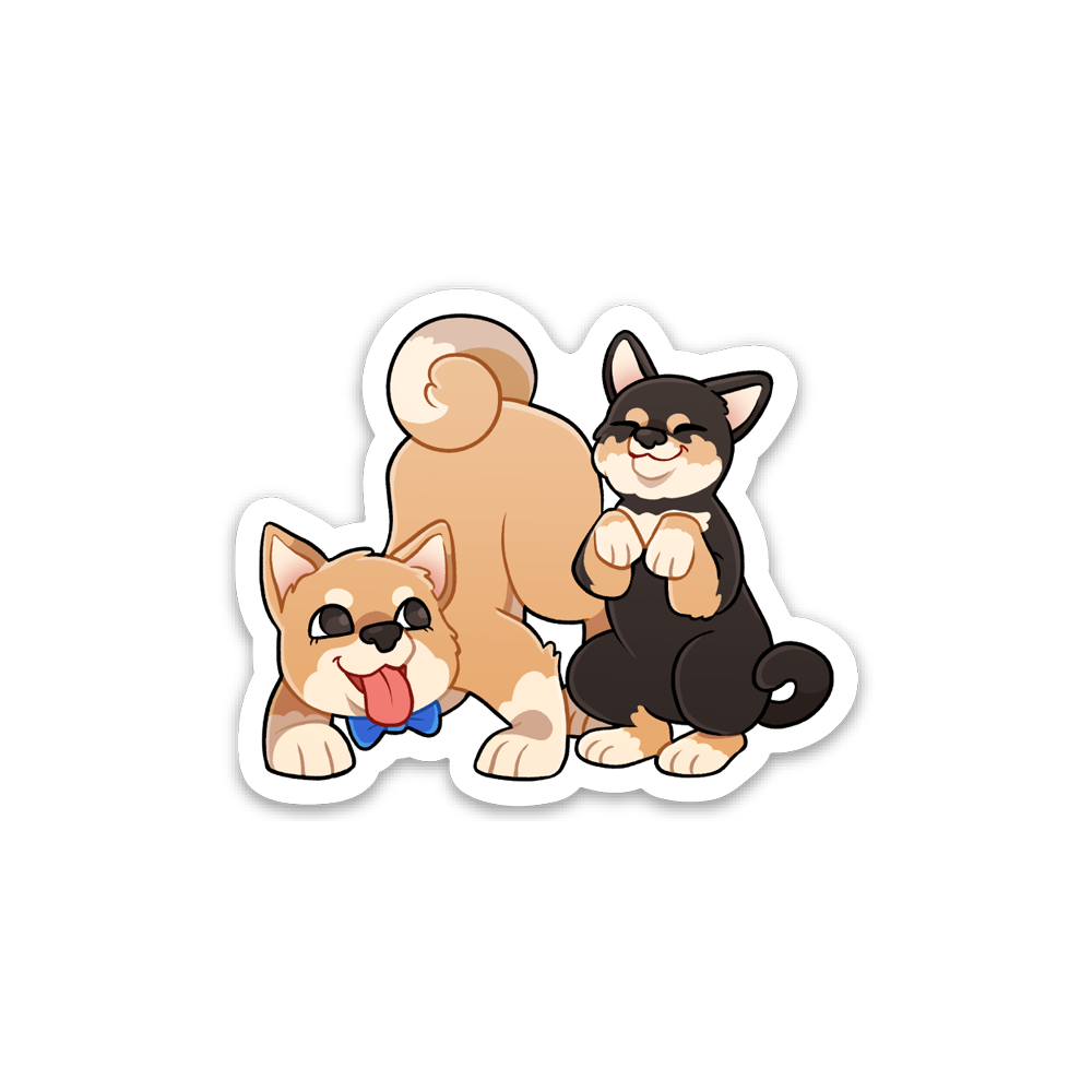 Playful Puppies Sticker