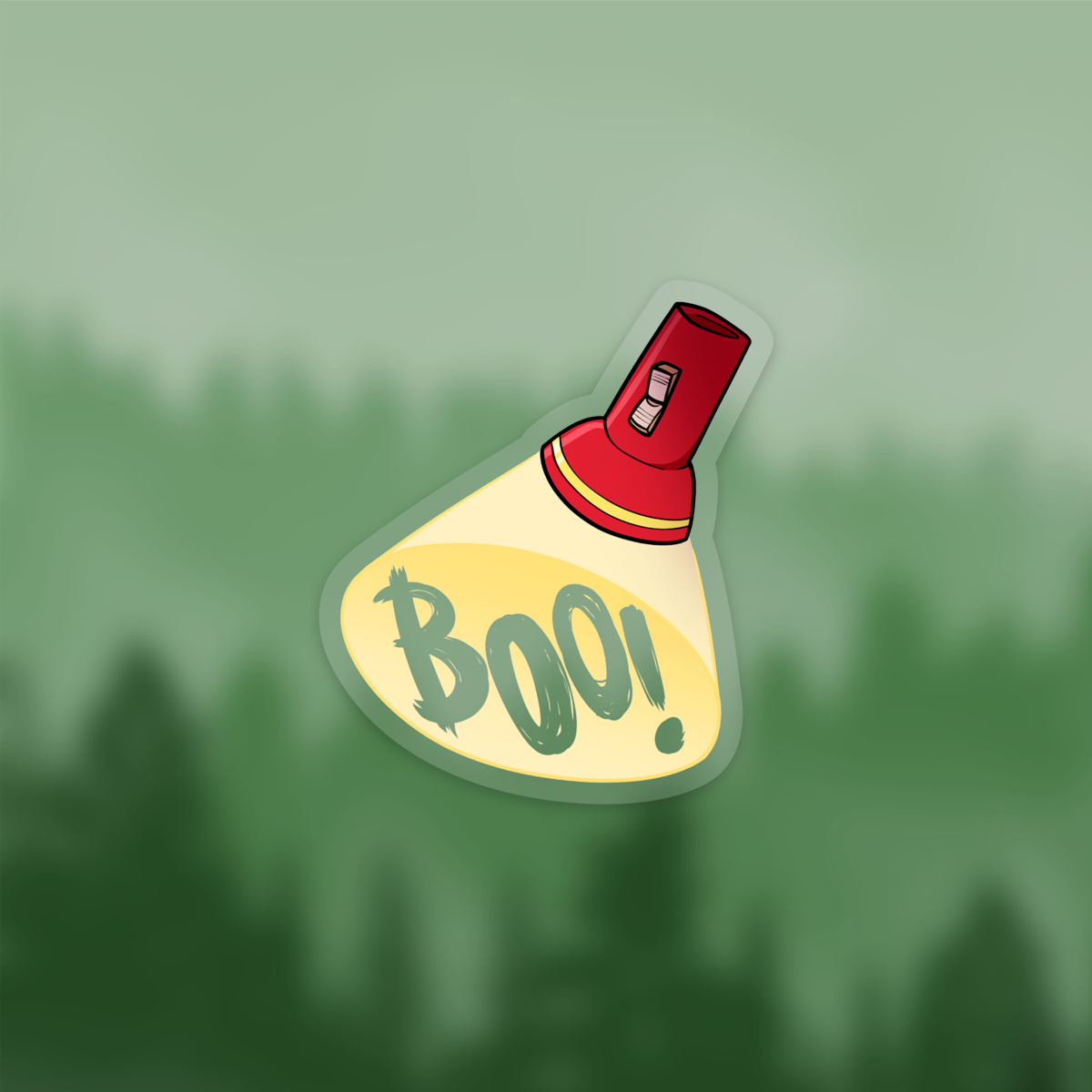 🐝 Boo Flashlight Transparent Sticker