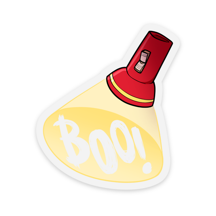 🐝 Boo Flashlight Transparent Sticker