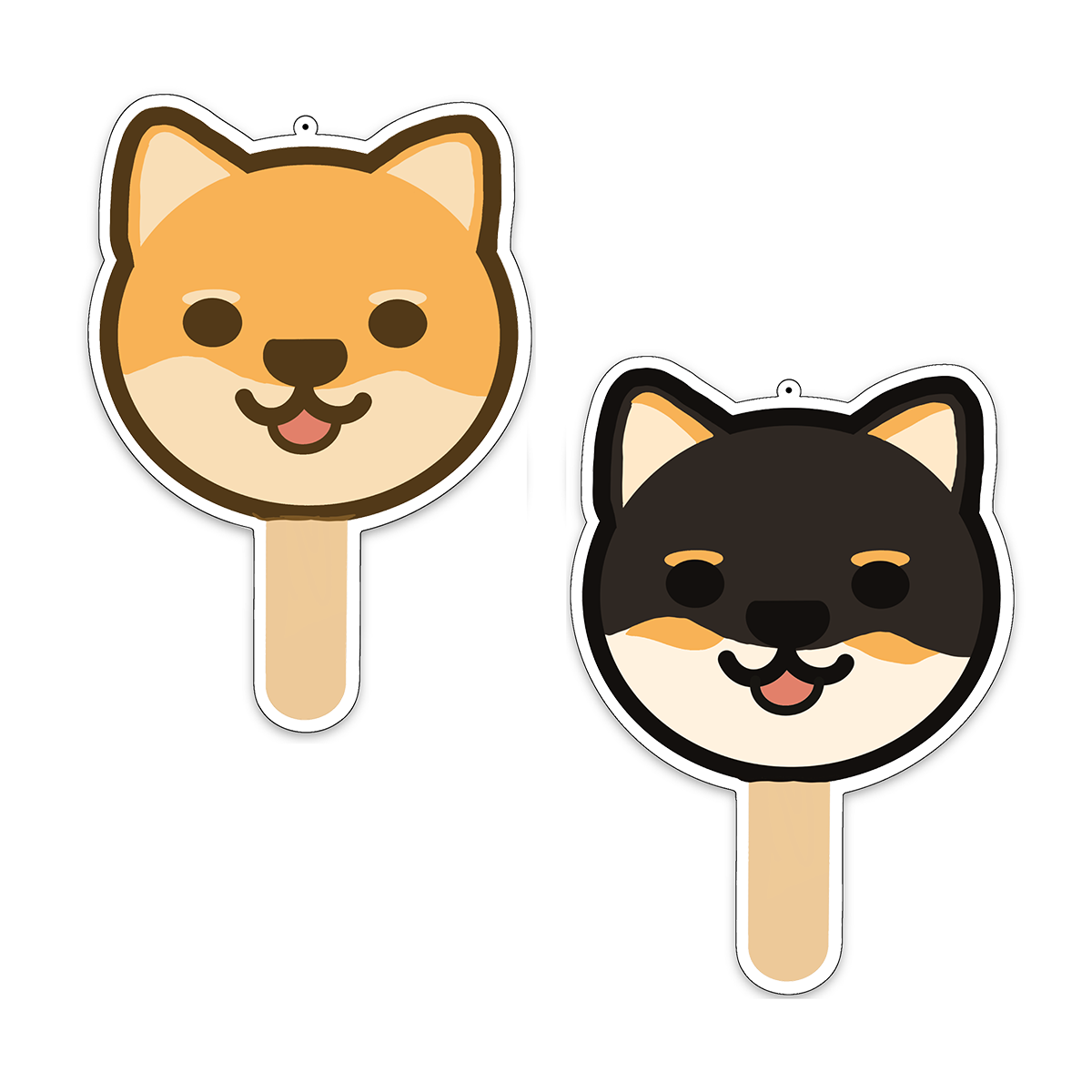 Shiba Inu Ice Cream Pops Keychain