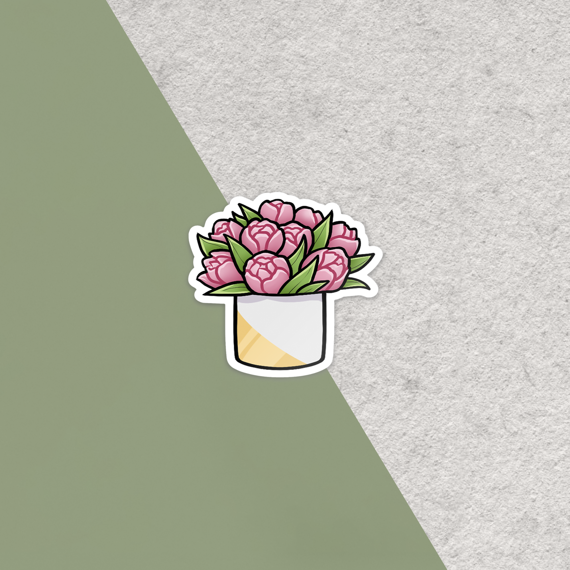 Pink Tulips Sticker